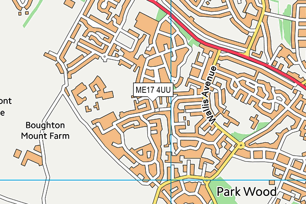 ME17 4UU map - OS VectorMap District (Ordnance Survey)