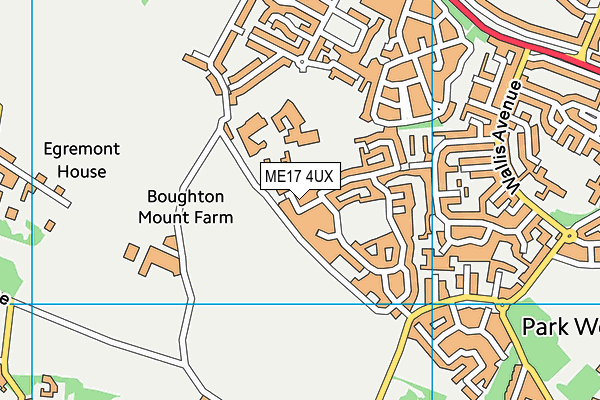 ME17 4UX map - OS VectorMap District (Ordnance Survey)