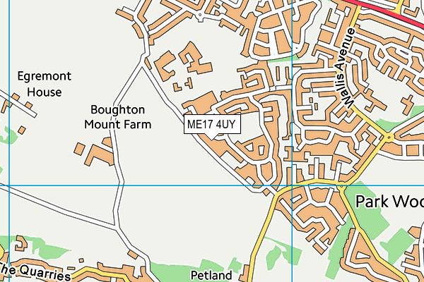 ME17 4UY map - OS VectorMap District (Ordnance Survey)