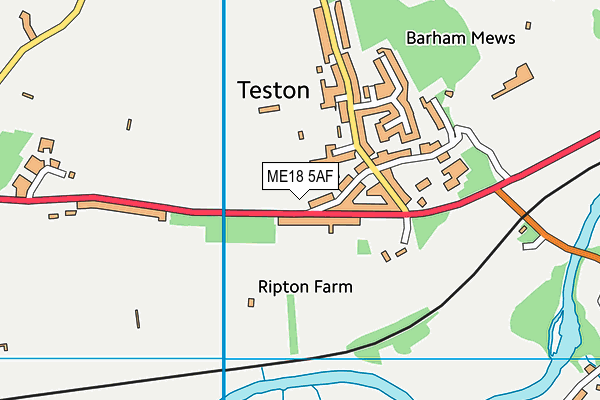 ME18 5AF map - OS VectorMap District (Ordnance Survey)