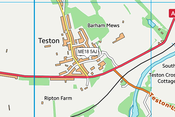 ME18 5AJ map - OS VectorMap District (Ordnance Survey)