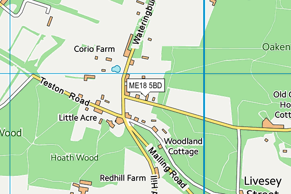 ME18 5BD map - OS VectorMap District (Ordnance Survey)