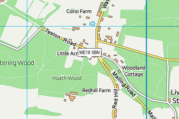 ME18 5BN map - OS VectorMap District (Ordnance Survey)