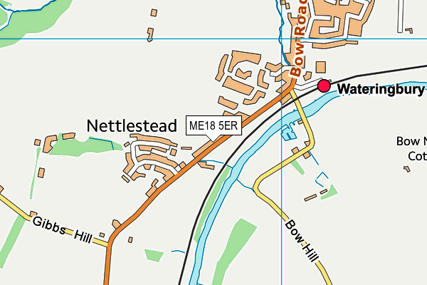 ME18 5ER map - OS VectorMap District (Ordnance Survey)