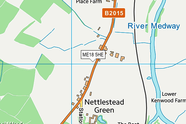 ME18 5HE map - OS VectorMap District (Ordnance Survey)