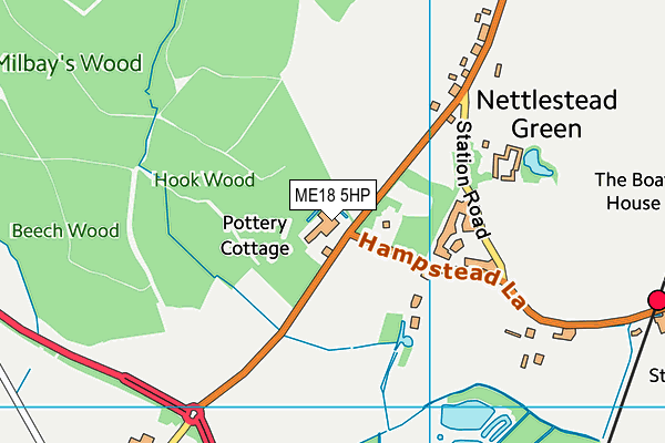 ME18 5HP map - OS VectorMap District (Ordnance Survey)