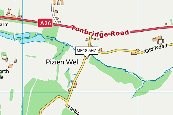 ME18 5HZ map - OS VectorMap District (Ordnance Survey)