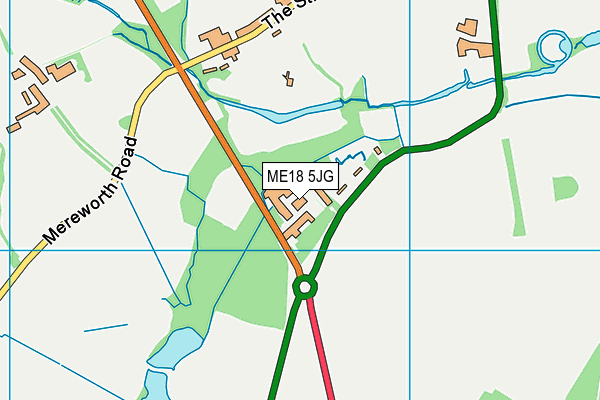 ME18 5JG map - OS VectorMap District (Ordnance Survey)