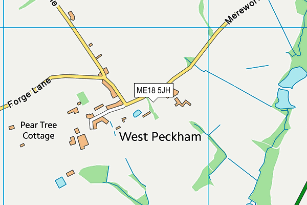 ME18 5JH map - OS VectorMap District (Ordnance Survey)