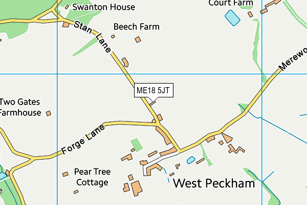 ME18 5JT map - OS VectorMap District (Ordnance Survey)