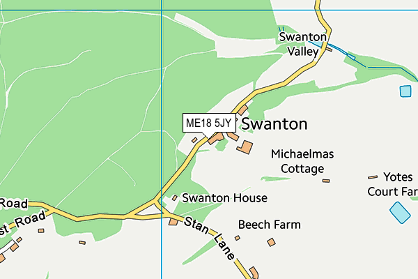 ME18 5JY map - OS VectorMap District (Ordnance Survey)