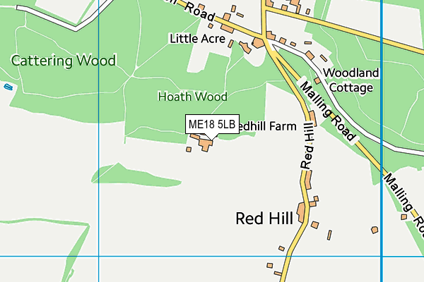 ME18 5LB map - OS VectorMap District (Ordnance Survey)