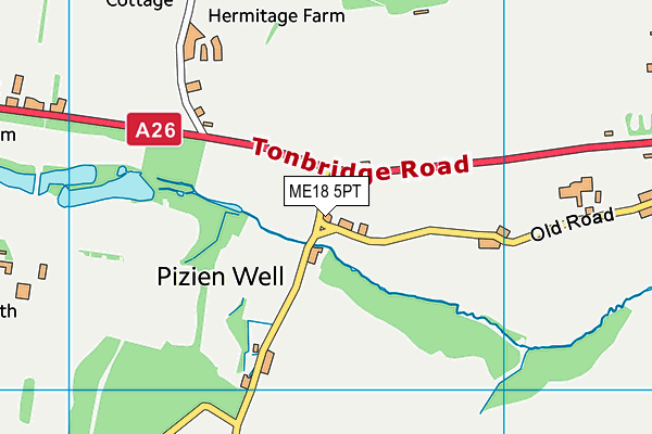 ME18 5PT map - OS VectorMap District (Ordnance Survey)