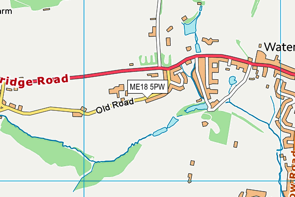 ME18 5PW map - OS VectorMap District (Ordnance Survey)