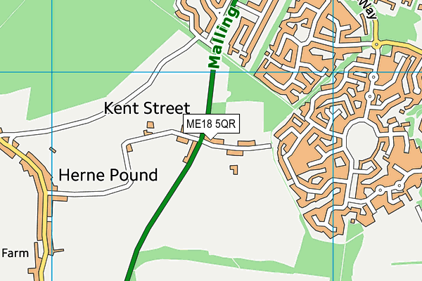 ME18 5QR map - OS VectorMap District (Ordnance Survey)