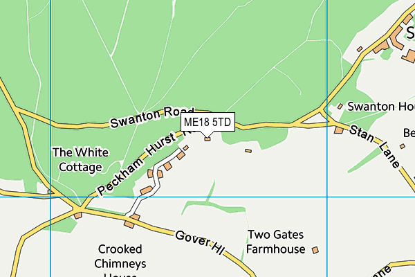 ME18 5TD map - OS VectorMap District (Ordnance Survey)