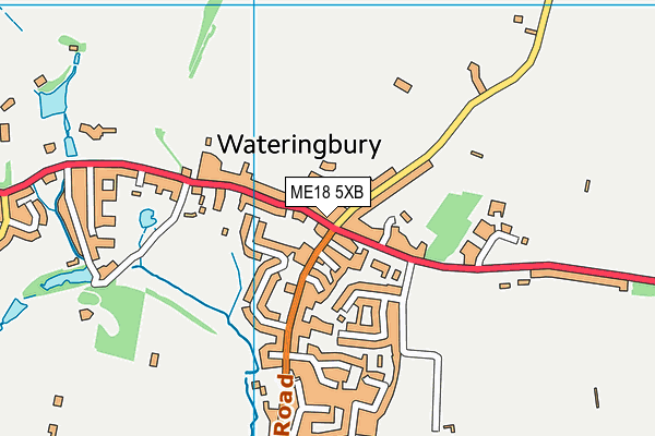 ME18 5XB map - OS VectorMap District (Ordnance Survey)