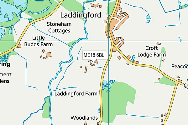 Laddingford Jubilee Field map (ME18 6BL) - OS VectorMap District (Ordnance Survey)