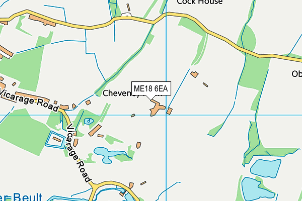 ME18 6EA map - OS VectorMap District (Ordnance Survey)