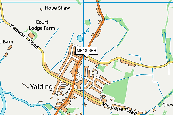 ME18 6EH map - OS VectorMap District (Ordnance Survey)