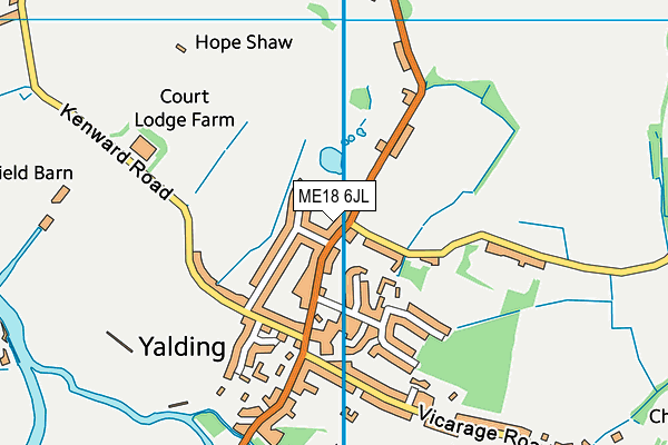 ME18 6JL map - OS VectorMap District (Ordnance Survey)