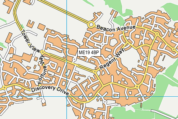 ME19 4BP map - OS VectorMap District (Ordnance Survey)