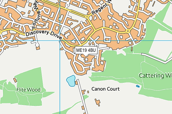 ME19 4BU map - OS VectorMap District (Ordnance Survey)