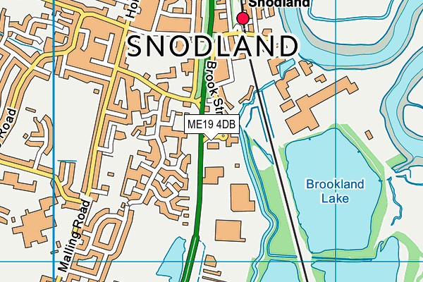 ME19 4DB map - OS VectorMap District (Ordnance Survey)