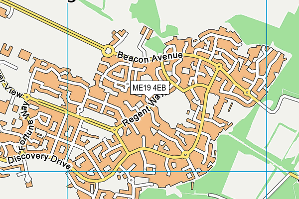 ME19 4EB map - OS VectorMap District (Ordnance Survey)