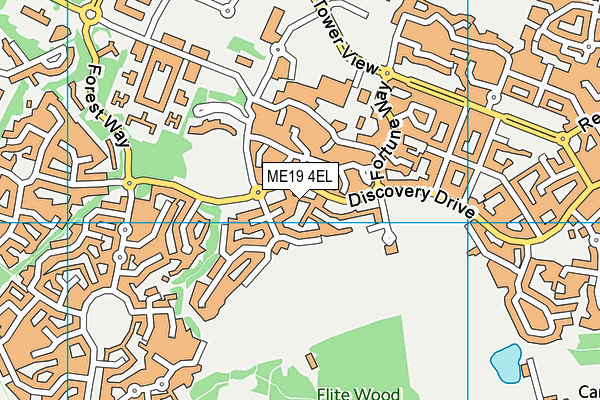 ME19 4EL map - OS VectorMap District (Ordnance Survey)