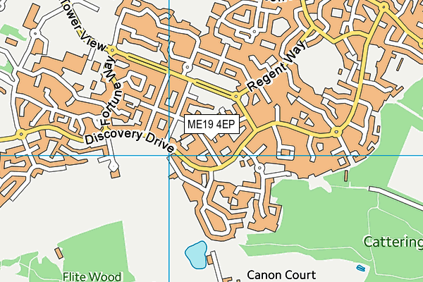 ME19 4EP map - OS VectorMap District (Ordnance Survey)