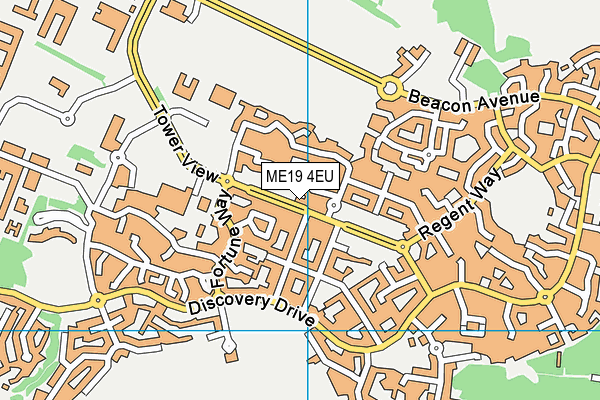 ME19 4EU map - OS VectorMap District (Ordnance Survey)
