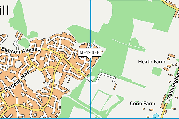 ME19 4FF map - OS VectorMap District (Ordnance Survey)