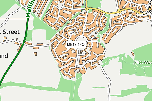 ME19 4FQ map - OS VectorMap District (Ordnance Survey)