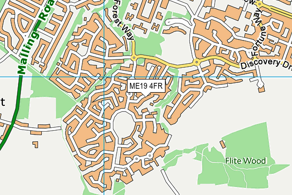 ME19 4FR map - OS VectorMap District (Ordnance Survey)