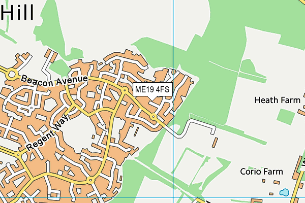 ME19 4FS map - OS VectorMap District (Ordnance Survey)
