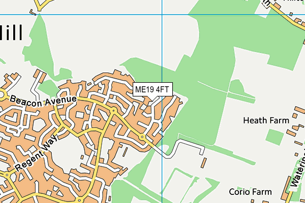 ME19 4FT map - OS VectorMap District (Ordnance Survey)