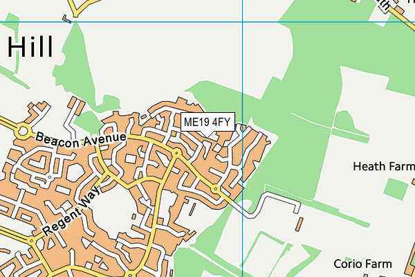 ME19 4FY map - OS VectorMap District (Ordnance Survey)