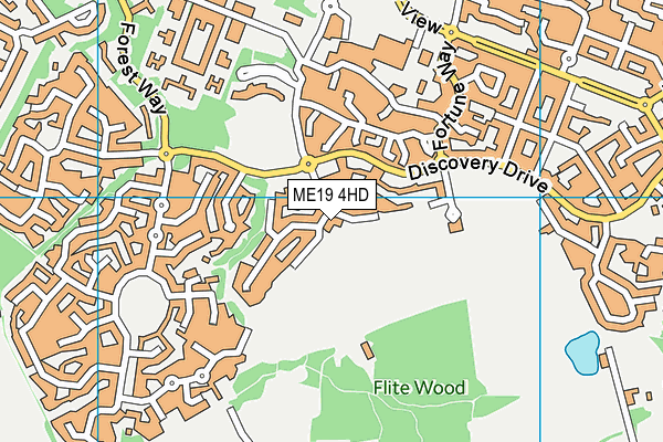 ME19 4HD map - OS VectorMap District (Ordnance Survey)