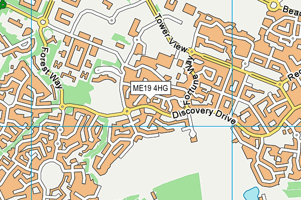 ME19 4HG map - OS VectorMap District (Ordnance Survey)
