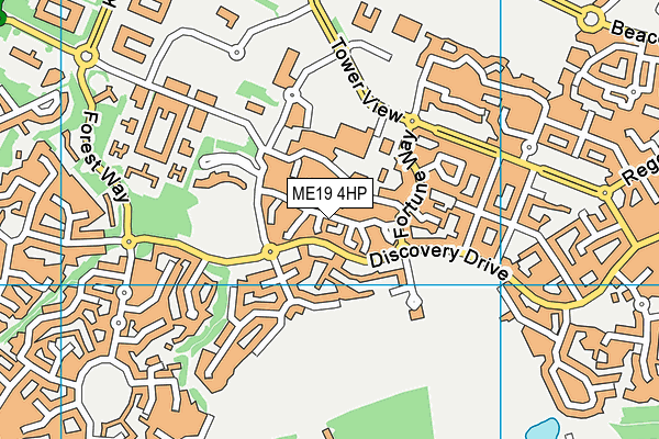 ME19 4HP map - OS VectorMap District (Ordnance Survey)