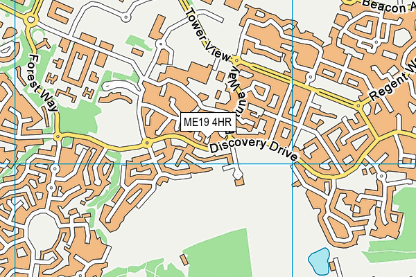 ME19 4HR map - OS VectorMap District (Ordnance Survey)