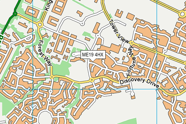ME19 4HX map - OS VectorMap District (Ordnance Survey)