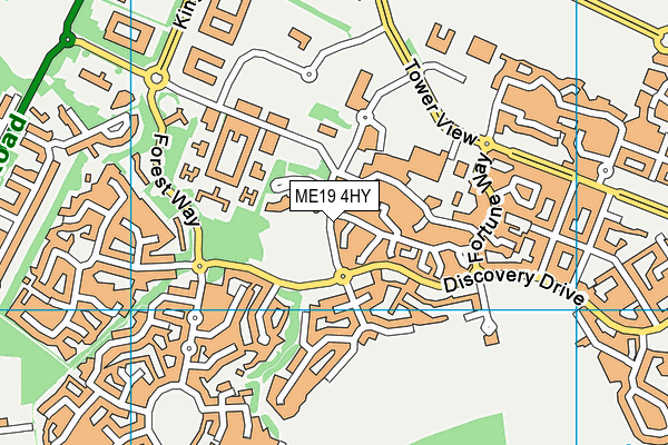 ME19 4HY map - OS VectorMap District (Ordnance Survey)