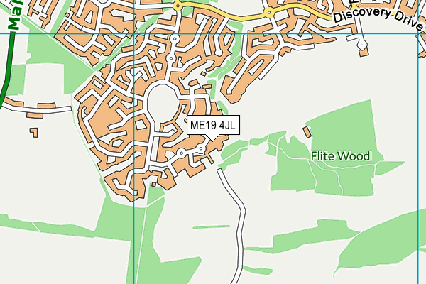 ME19 4JL map - OS VectorMap District (Ordnance Survey)