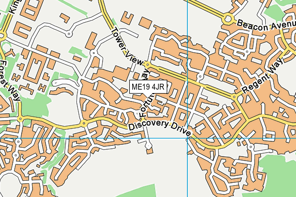 ME19 4JR map - OS VectorMap District (Ordnance Survey)