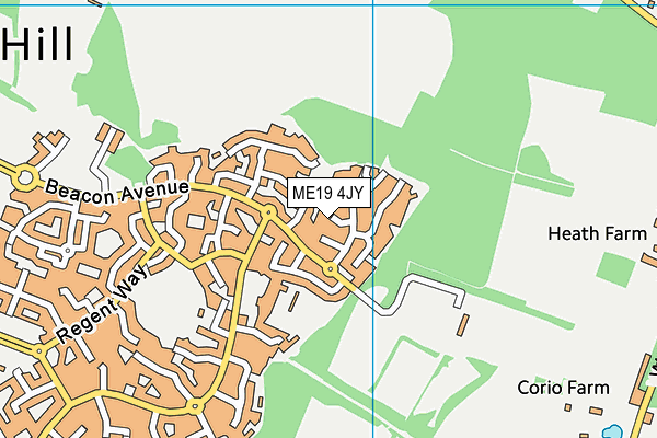 ME19 4JY map - OS VectorMap District (Ordnance Survey)