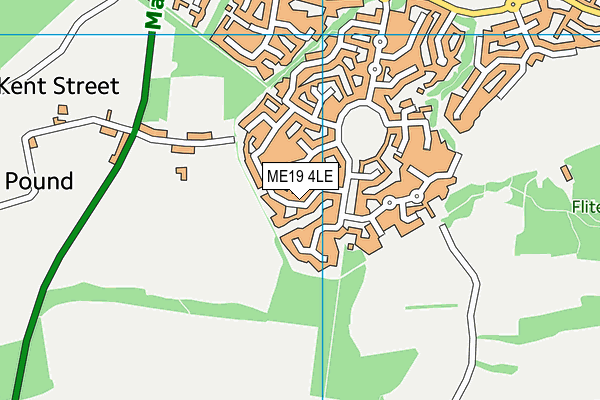 ME19 4LE map - OS VectorMap District (Ordnance Survey)