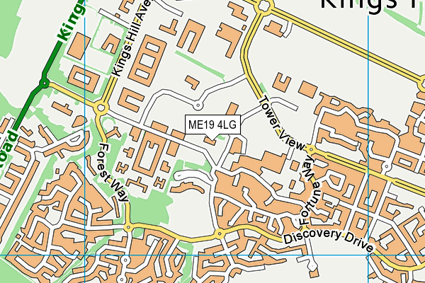 ME19 4LG map - OS VectorMap District (Ordnance Survey)
