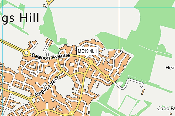 ME19 4LH map - OS VectorMap District (Ordnance Survey)